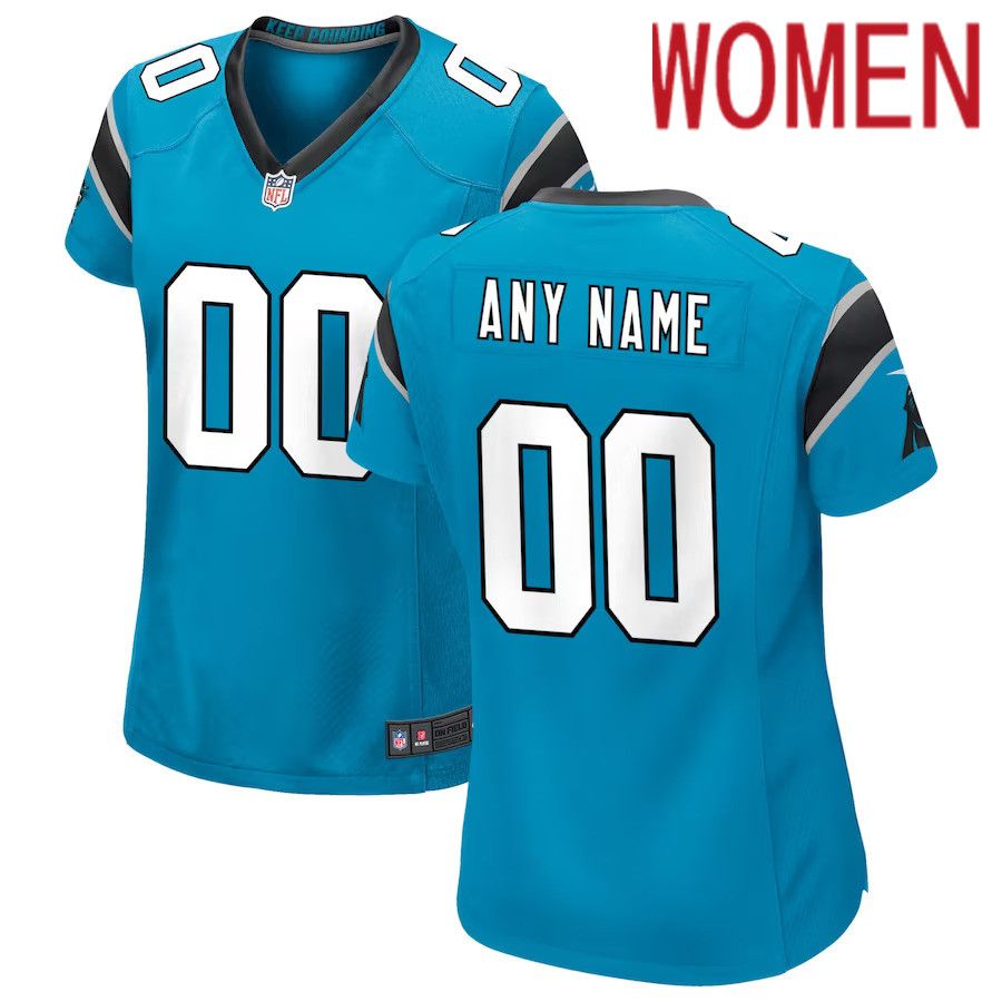 Women Carolina Panthers Nike Blue Alternate Custom Game NFL Jersey->youth nfl jersey->Youth Jersey